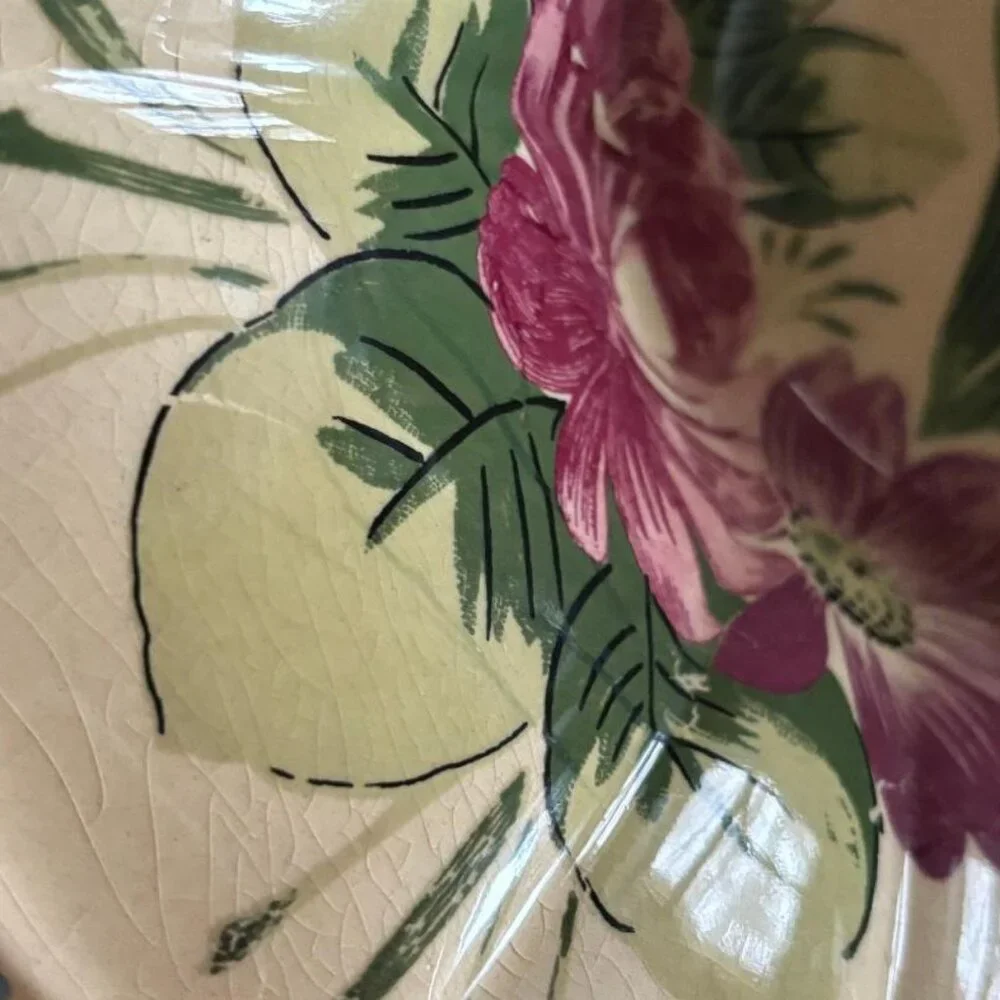 Vintage 1940 Bahl Potteries Nove Rose Sandela Ware Line Centerpiece Bowl 10" - Picture 6 of 10